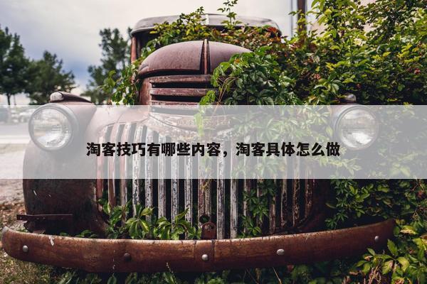 淘客技巧有哪些内容，淘客具体怎么做