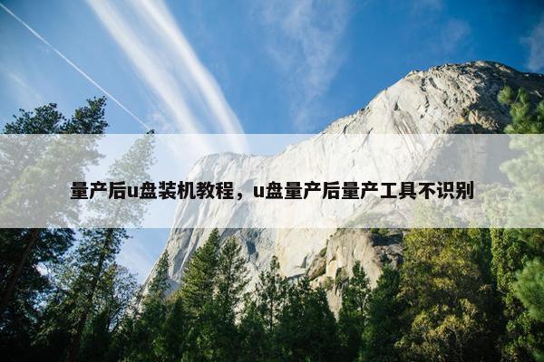 量产后u盘装机教程，u盘量产后量产工具不识别
