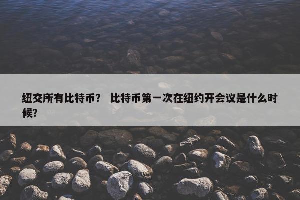 纽交所有比特币？ 比特币第一次在纽约开会议是什么时候？