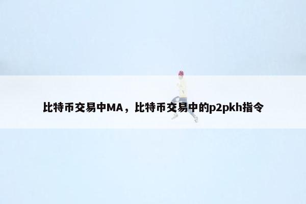 比特币交易中MA，比特币交易中的p2pkh指令
