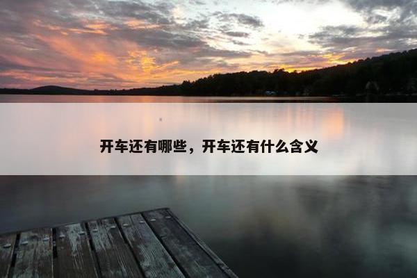 开车还有哪些，开车还有什么含义