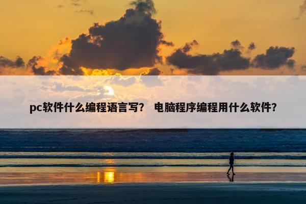pc软件什么编程语言写？ 电脑程序编程用什么软件？