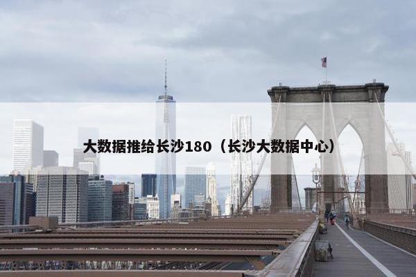 大数据推给长沙180（长沙大数据中心）