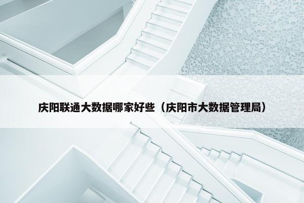 庆阳联通大数据哪家好些（庆阳市大数据管理局）