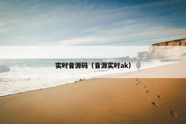 实时音源码（音源实时ak）