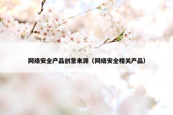 网络安全产品创意来源（网络安全相关产品）