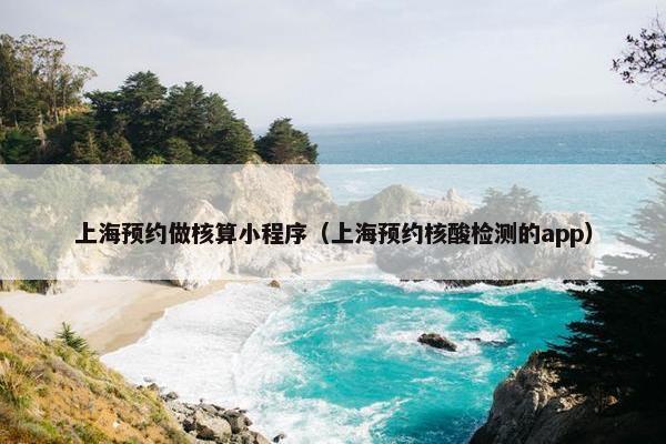 上海预约做核算小程序（上海预约核酸检测的app）