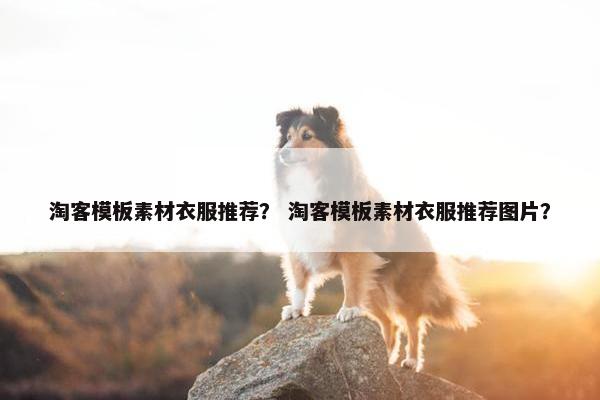 淘客模板素材衣服推荐？ 淘客模板素材衣服推荐图片？