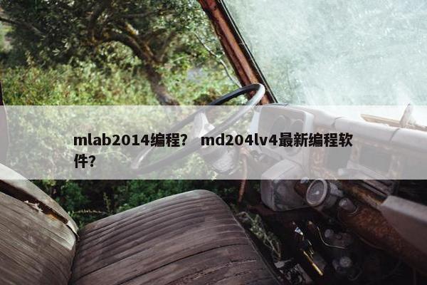 mlab2014编程？ md204lv4最新编程软件？