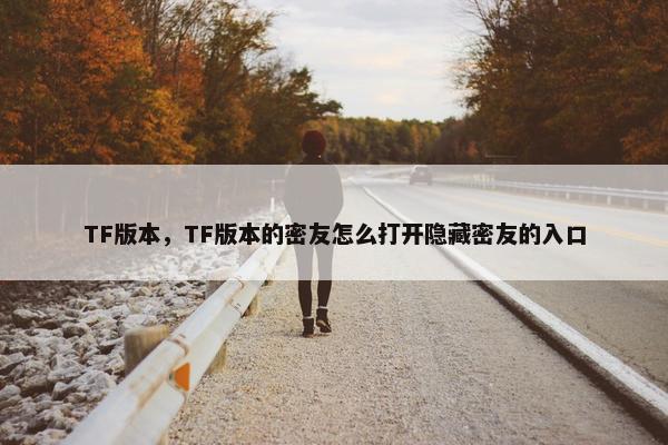 TF版本，TF版本的密友怎么打开隐藏密友的入口