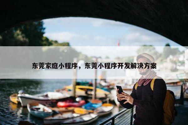 东莞家庭小程序，东莞小程序开发解决方案