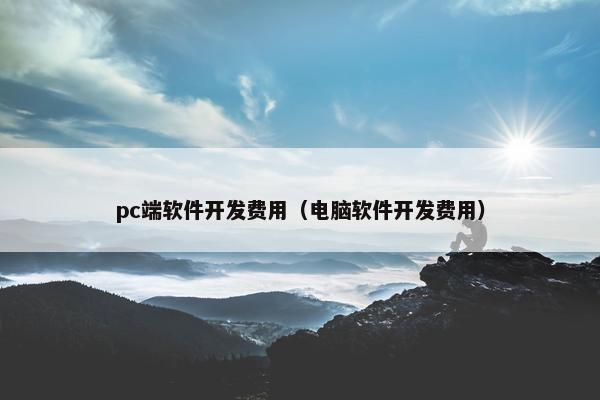 pc端软件开发费用（电脑软件开发费用）