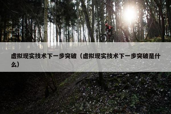 虚拟现实技术下一步突破（虚拟现实技术下一步突破是什么）