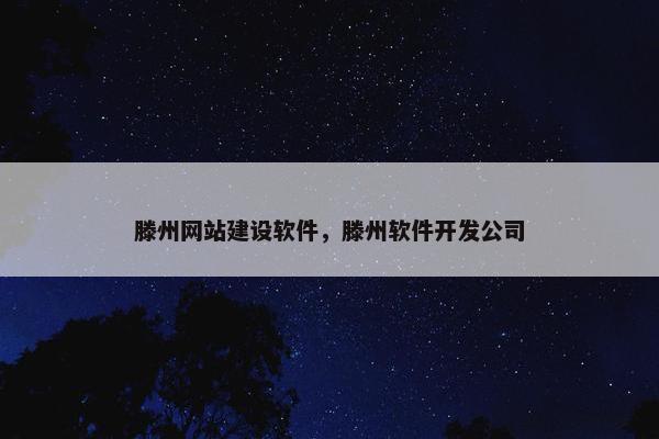 滕州网站建设软件，滕州软件开发公司