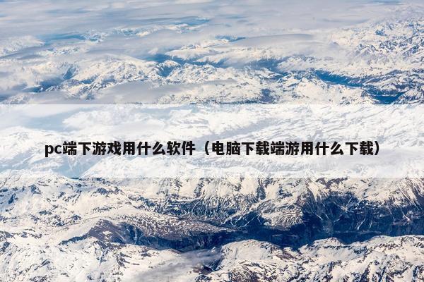 pc端下游戏用什么软件（电脑下载端游用什么下载）