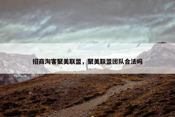 招商淘客聚美联盟，聚美联盟团队合法吗