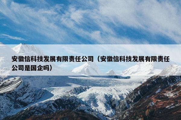 安徽信科技发展有限责任公司（安徽信科技发展有限责任公司是国企吗）