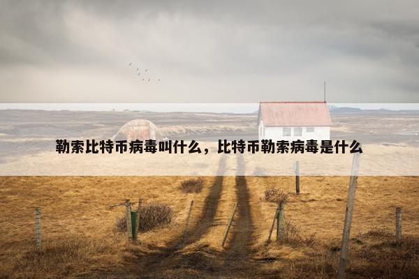 勒索比特币病毒叫什么，比特币勒索病毒是什么