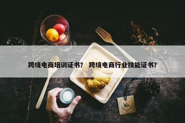 跨境电商培训证书？ 跨境电商行业技能证书？