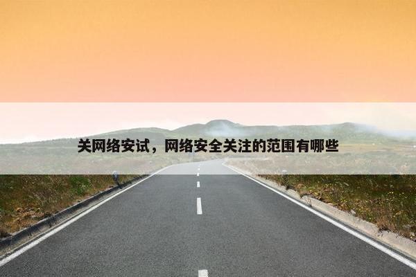 关网络安试，网络安全关注的范围有哪些