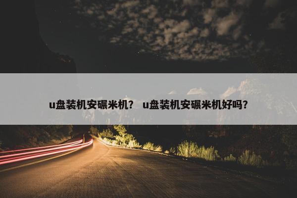 u盘装机安碾米机？ u盘装机安碾米机好吗？