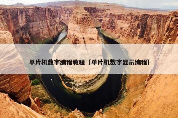 单片机数字编程教程（单片机数字显示编程）