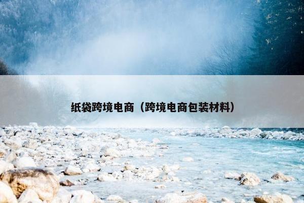纸袋跨境电商（跨境电商包装材料）