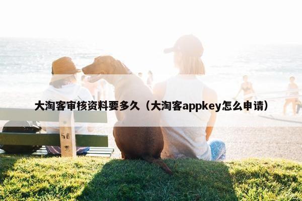大淘客审核资料要多久（大淘客appkey怎么申请）