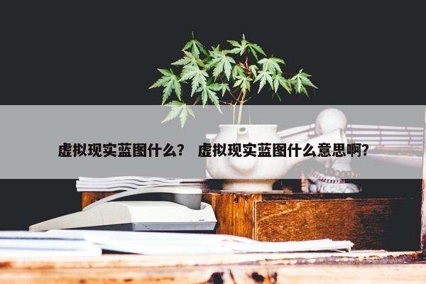 虚拟现实蓝图什么？ 虚拟现实蓝图什么意思啊？