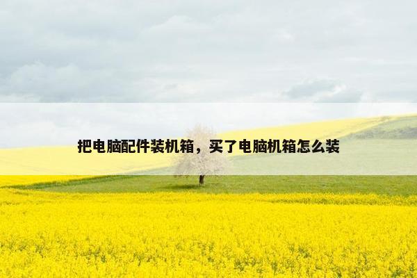 把电脑配件装机箱，买了电脑机箱怎么装