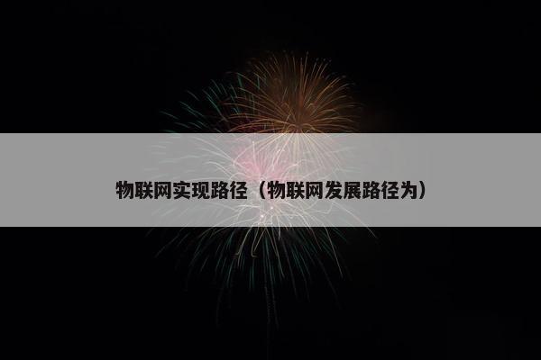 物联网实现路径（物联网发展路径为）