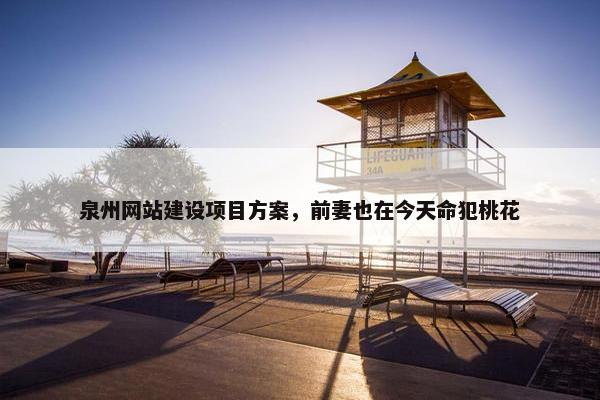泉州网站建设项目方案，前妻也在今天命犯桃花