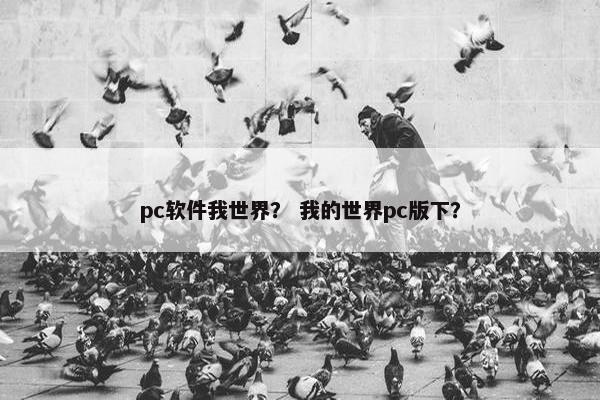pc软件我世界？ 我的世界pc版下？