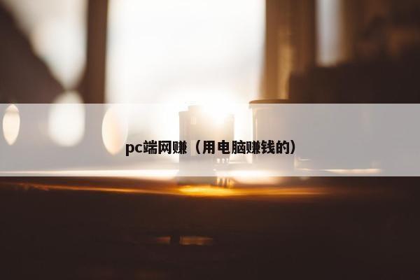 pc端网赚（用电脑赚钱的）