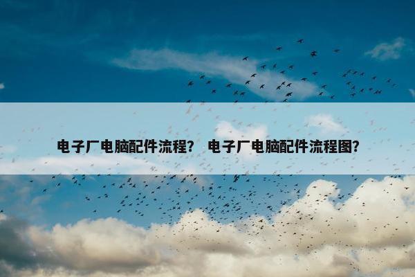 电子厂电脑配件流程？ 电子厂电脑配件流程图？