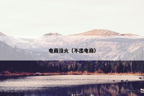 电商没火（不出电商）