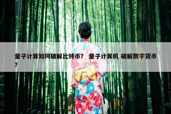 量子计算如何破解比特币？ 量子计算机 破解数字货币？