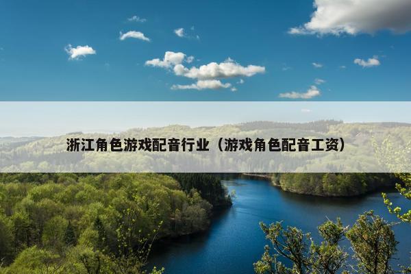 浙江角色游戏配音行业（游戏角色配音工资）