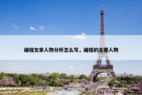 编程文章人物分析怎么写，编程的主要人物