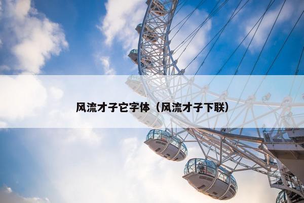 风流才子它字体（风流才子下联）