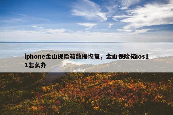 iphone金山保险箱数据恢复，金山保险箱ios11怎么办