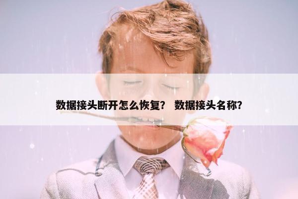 数据接头断开怎么恢复？ 数据接头名称？