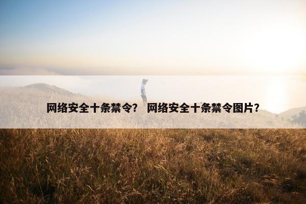 网络安全十条禁令？ 网络安全十条禁令图片？