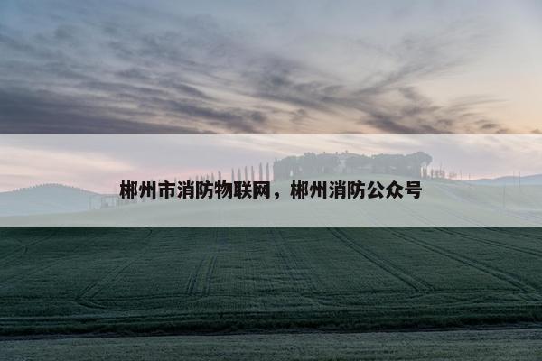 郴州市消防物联网，郴州消防公众号
