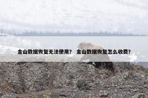 金山数据恢复无法使用？ 金山数据恢复怎么收费？