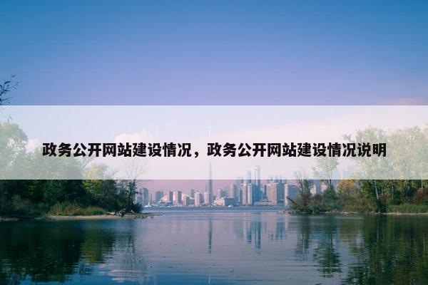 政务公开网站建设情况，政务公开网站建设情况说明