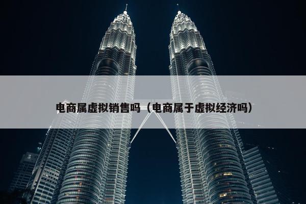 电商属虚拟销售吗（电商属于虚拟经济吗）