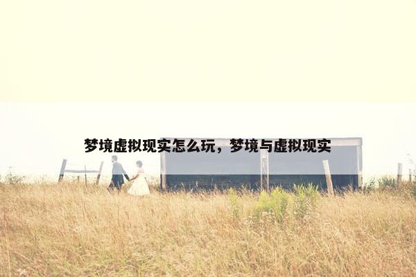 梦境虚拟现实怎么玩，梦境与虚拟现实
