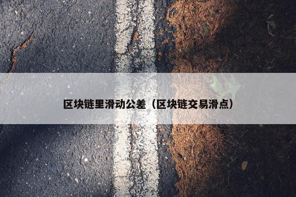 区块链里滑动公差（区块链交易滑点）