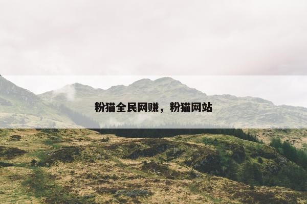 粉猫全民网赚，粉猫网站